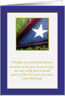 We Feel Only Small Part Of Your Loss - Folded American Flag Case Corner card