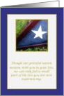 We Feel Only Small Part Of Your Loss - Folded American Flag Case Corner card