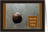 Success Leaves Clues Seashell - Congratulations on Promotion card