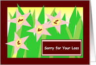 Sorry for Your Loss! - Pink Star Flowers card