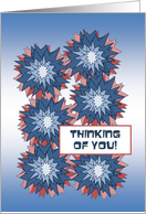 Thinking of You! - Military Deployed - Crazy Chrysanthemums card