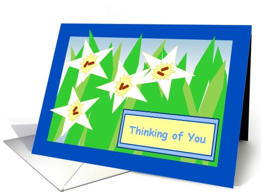 Thinking of You! - White Star Daffodils for Parents card (800650)