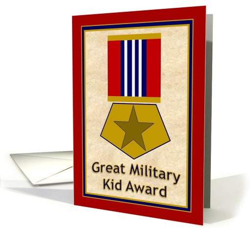 Gold Star Military Kid Good Grades Award! - Thank You from... (801330)