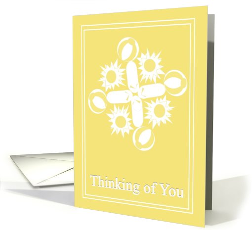 Summertime Thinking of You -Flip flops, sunshine and beach balls card