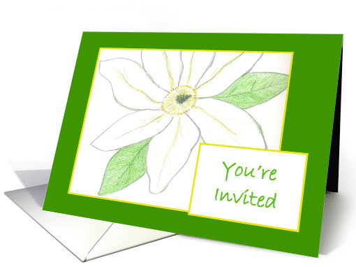 White Clematis Invitation card (814993)