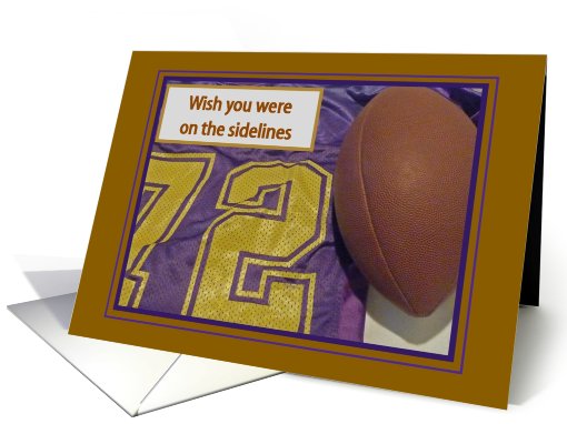 Wish You Were on the Sidelines - I Miss You Mom - Military card
