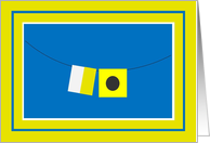 Signal Flag Hi! -Nautical Hello card