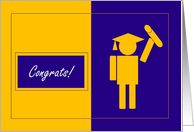 Congrats on Your Graduation (Purple, Gold & White) - Congrats Card