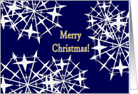 Merry Christmas Snowflakes Across the Miles card