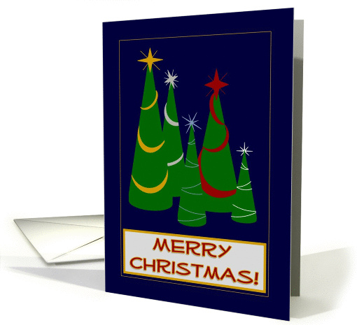 Merry Christmas Trees card (853243)