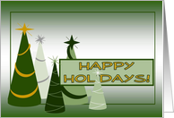 Happy Holiday Trees card
