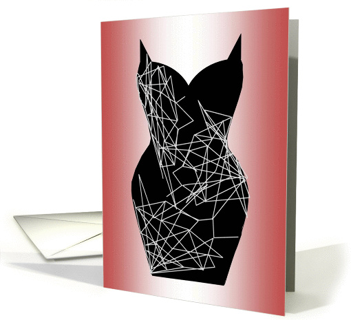 Web Covered Little Black Dress - Missing You Boyfriend card (868323)