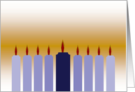 Chanukkah Candles Glow card