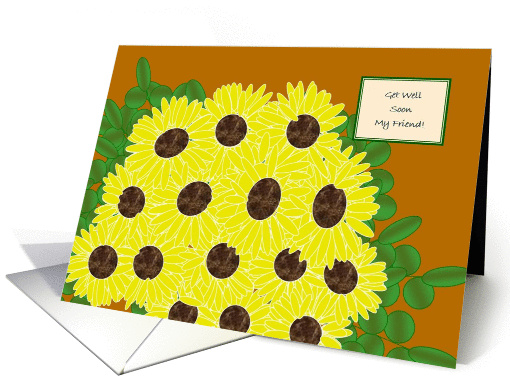 Black Eyed Susans Wish Get Well Soon to a Friend card (871981)
