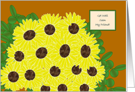 Black Eyed Susans Wish Get Well Soon to a Friend card