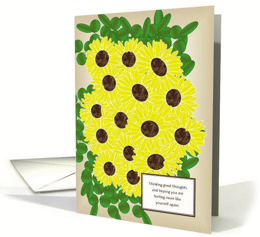 Black Eyed Susans Thinking Good Thoughts Card - Feel Better Soon card