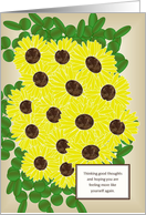 Black Eyed Susans Thinking Good Thoughts Card - Feel Better Soon card