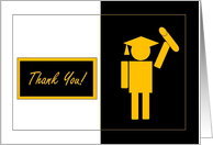 Graduate with Diploma Graduation Thank You card