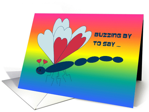 Valentine for Son,  Dragon Fly Buzzing By card (876501)