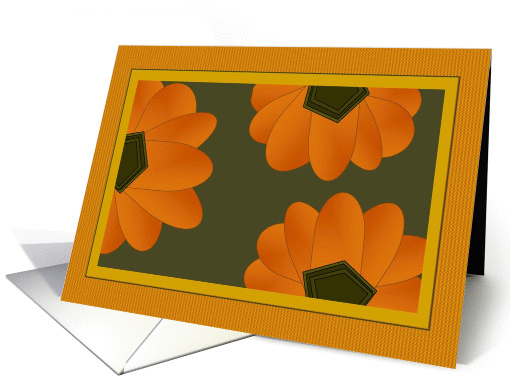 Three Orange Pumpkin Card - Blank card (876621)