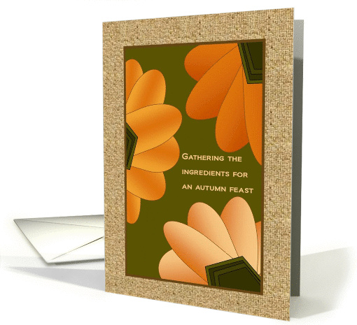 Gathering Ingredients for an Autumn Feast - Thanksgiving card (876626)