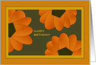 Autumn Colored Happy Birthday - Pumpkins Card