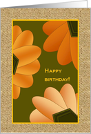 Autumn Happy Birthday - Three Pumpkins card