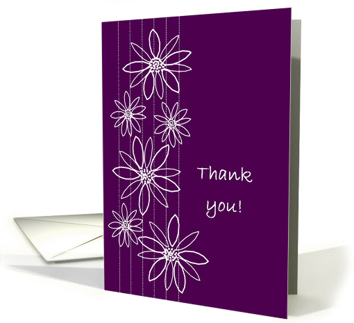 Thank You - Flower Doodles card (879077)