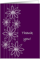 Thank You - Flower Doodles card