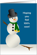 Snowman Feel Better Wish - Feel Better Card