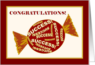 Congratulations on the Sweet Taste of Success card