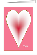 Red and White Heart Valentine You - Valentine Husband card