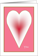 Happy Valentine’s Day Partner, Pink and White heart card