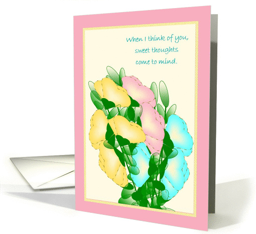 Sweet Thoughts of You - Across the miles, Sweet Peas card (879490)