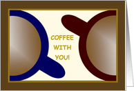 Miss You, Wife, Coffee With You! card
