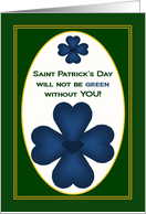 Saint Patric’s Day Blue - Missing Deployed MOM card