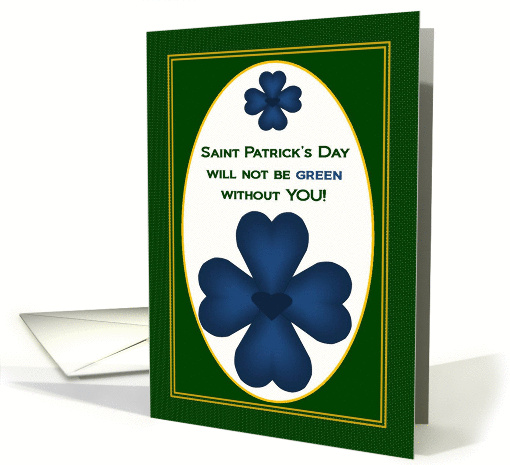 Saint Patric's Day Blue - Missing Deployed Dad card (879722)