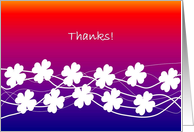 Colorful Thank You Card, Floral - For a Teacher card
