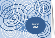 Blue Spiral Thank You Card - For Caregiver card