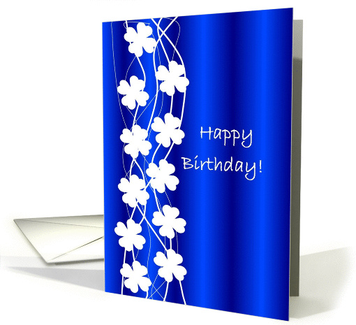 White Flowers Happy Birthday Card! - For Volunteer card (879916)