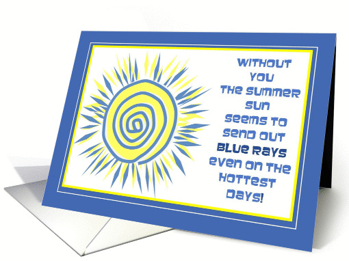 Wish You Were Here - Blue Missing You Under the Summer Sun card