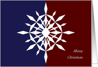 Deployed Military Member Red White & Blue Merry Christmas Card