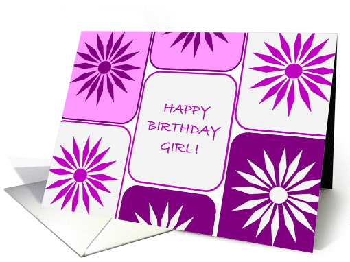 Happy Birthday Girl! Sorority Sister Cheery Flowers card (885905)