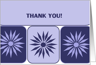 Thank You for Your Boss! Geometric Periwinkle Flowers card