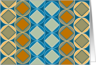 Abstract Art - StylishTeal and Gold Geometric Design card