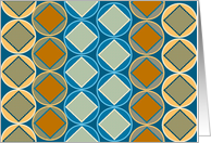 Thinking of a Cancer Patient - StylishTeal and Gold Geometric Design card