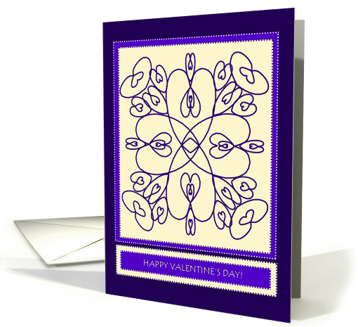 For Daughter Purple Heart Dancing Valentine's Day card (886440)