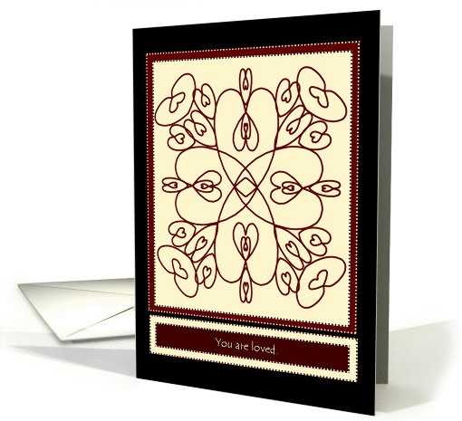 You are Loved Dancing Hearts Blank card (886454)