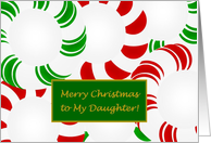 Daughter - Peppermint Merry Christmas card