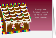 Gingerbread House Sweet Treats Holiday Card